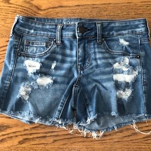Junior’s jean shorts.